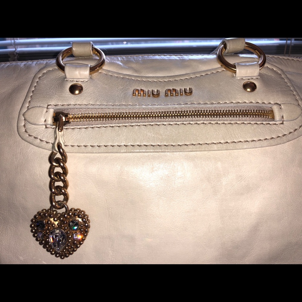 Miu Miu two way leather bag with free twilly